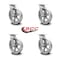 Service Caster 8 Inch V Groove Semi Steel Wheel Swivel Caster Set with Roller Bearings SCC SCC-30CS820-VGR-4 - alternate 3